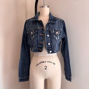 Blue Denim Cropped Jean Jacket